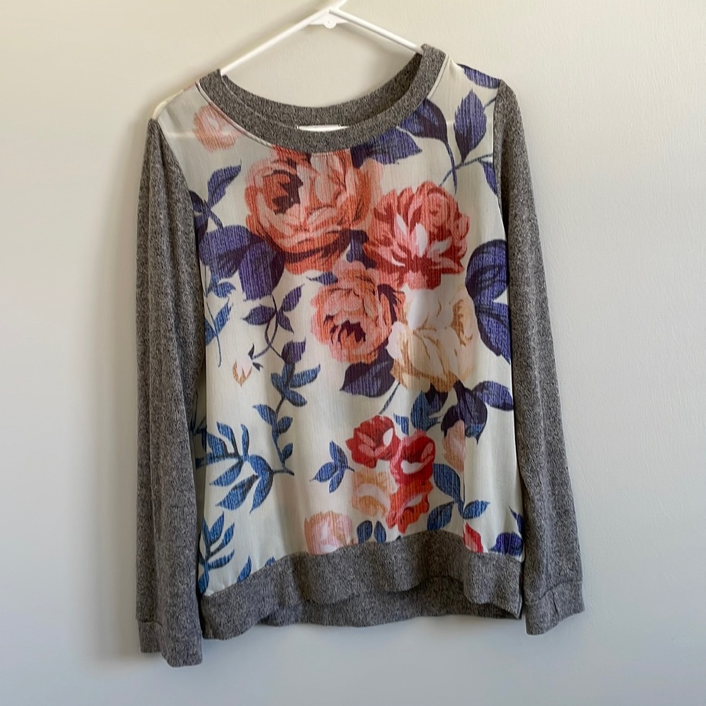 Floral Sheer & Soft Sweater